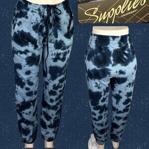 Union Bay Supplies L Blue Tie-Dye Drawstring Stretch Waist Pockets Jogger Pants